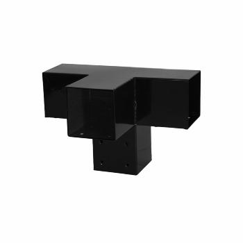 Cubic Förlängningsbeslag - till 9×9 cm stolper - Svart
