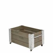 Cubic blomsterkasse m/hjul – 87×50×45 cm – gråbrun – 18238-18 DETAIL81166