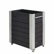 Cubic blomsterkasse m/hjul – 87×50×95 cm – svart – 18241-15 DETAIL81175