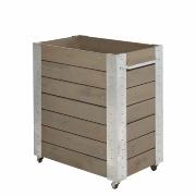 Cubic blomsterkasse m/hjul – 87×50×95 cm – gråbrun – 18241-18 DETAIL81174
