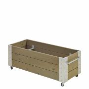 Cubic blomsterkasse m/hjul – 120×50×45 cm – gråbrun – 18261-18 DETAIL81168