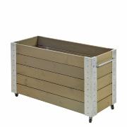 Cubic blomlåda m/hjul – 120×50×70 cm – gråbrun – 18262-18 DETAIL81172