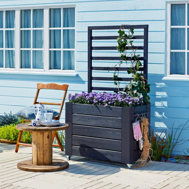 Cubic Blumenkasten m/Spalier und Rollen – 87×50×155 cm – 18349-15 DETAIL80514