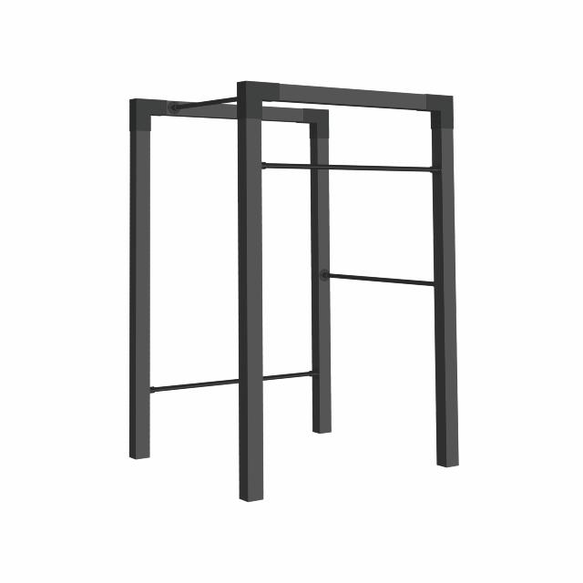Outdoor Fitness träningsställning - modell 1 - svart m/svarta beslag