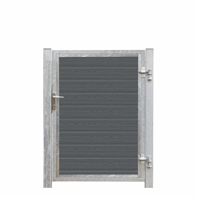 Artura kompositt enkeltport 115×135 cm høyrehengt m/stolper til nedgravning