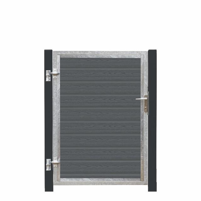 Artura kompositt enkeltport 115×135 cm venstrehengt m/stolper til nedgravning