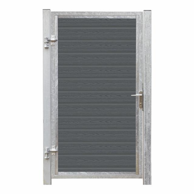 Artura kompositt enkeltport 115×175 cm venstrehengt m/stolper til nedgravning