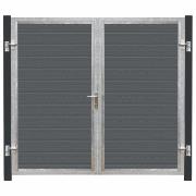 Artura Doppeltor 213x175 cm grauschwarze Pfosten - 17294-21 DETAIL82629