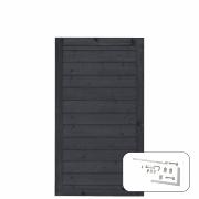 PLUS Klink Einzeltor - 100×163 cm - Schwarz - PEFC - inkl. Beschlag - 277840-15 DETAIL81750