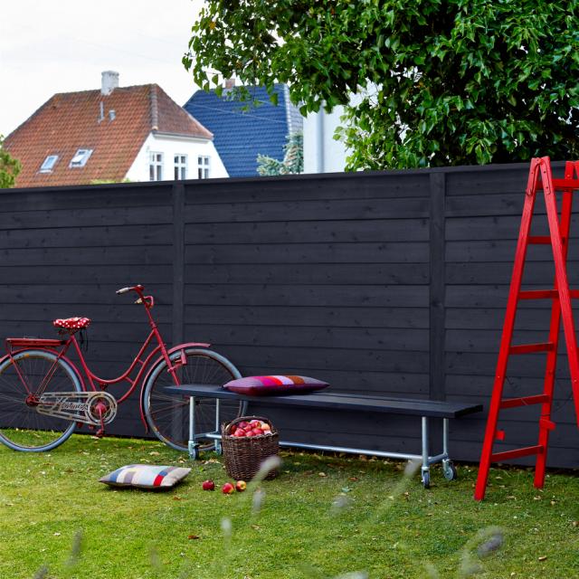 PLUS Klink profilstaket - 174×166 cm - svart - PEFC - 27794-15 DETAIL82803