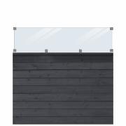 PLUS Klink profilstaket m/glas - 174×163 cm - svart - PEFC - 27799-15 DETAIL81840