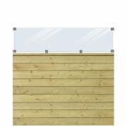 PLUS Klink Profilzaun m/Glaselement - 174×163 cm - Druckimprägniert - PEFC - 27799-1 DETAIL81833