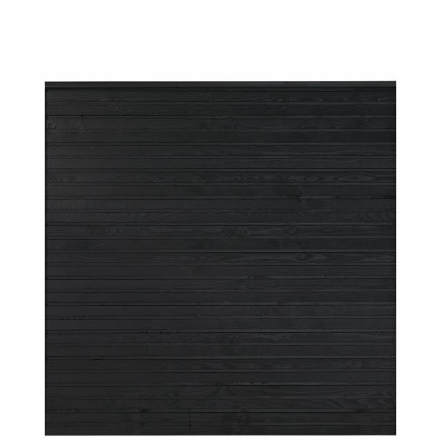 PLUS Plank profilgjerde - 174×166 cm - svart - PEFC