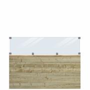 PLUS Plank Profilzaun m/Glas - 174×125 cm - Druckimprägniert - PEFC - 27778-1 DETAIL82222