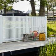 Sendai gjerde - 180×140 cm - hvit - 17443-13 DETAIL82528