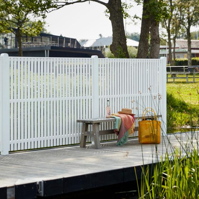 Sendai gjerde - 180×140 cm - hvit - 17443-13 DETAIL82528