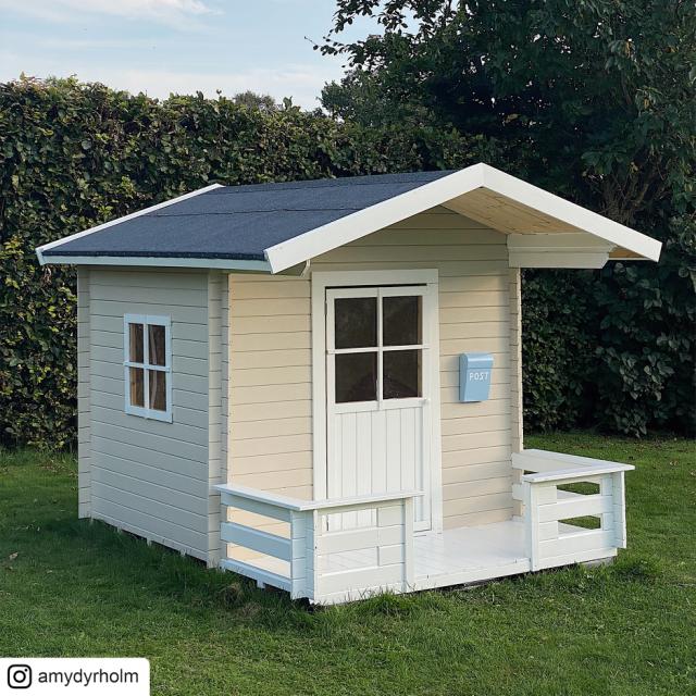 Spielhaus 182×161 cm + 72 cm Terrasse - unbehandelt - inkl. Dachpappe - 167440-1 DETAIL81307