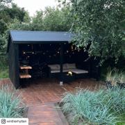 Multi Gartenhaus 10,5 m² - 2 Module offen m. Dachpappe/Aluleisten/H-Pfostenfüße - 167586-1 DETAIL81206