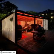 Nordic Multi Gartenhaus 14 m² - 3 Module Doppeltür & offene Fassade m. Dachpappe/Aluleisten/H-Pfostenfüße - 1685906-1 DETAIL80973