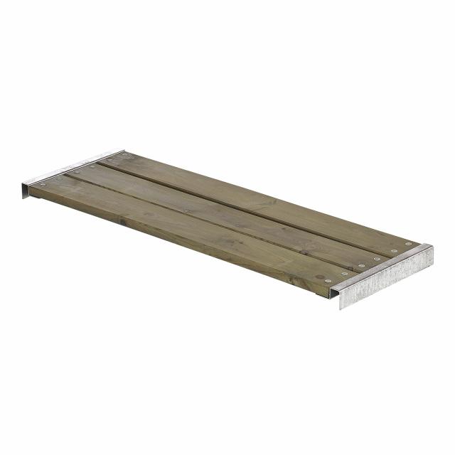 Cubic / Pipe bänk - 120x37x5 cm - gråbrun