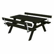 Bord/Bänkset m/2 ryggstöd - 177 cm - Svart - 185502-15 ImportedDETAIL190
