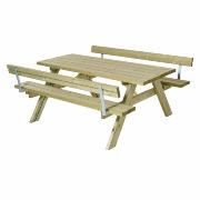Bord/bänkset m/2 ryggstöd - 177 cm - Tryckimpregnerat - 185502-1 ImportedDETAIL189