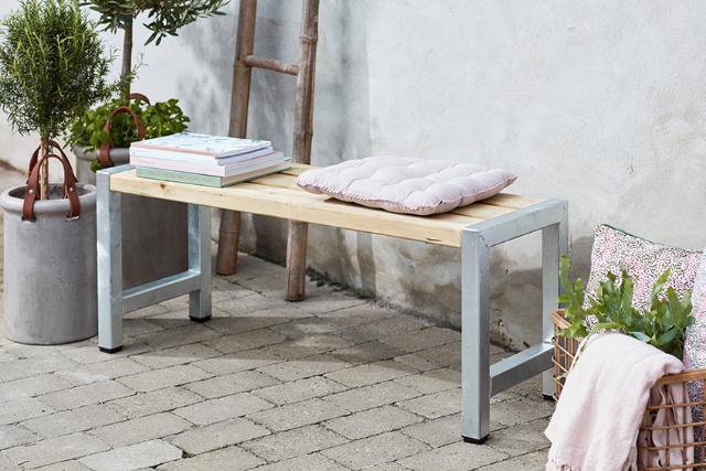 Café plankebenk - 127 cm - trykkimpregnert – 185560-1 DETAIL2092