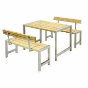 Café plankesett m/2 ryggstøtter - 127 cm - trykkimpregnert – 185582-1 ImportedDETAIL671