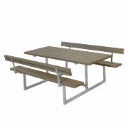 Basic bord/benkesett m/2 ryggstøtter – 177 cm – gråbrun – 185812–18 ImportedDETAIL751