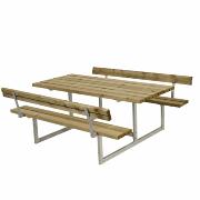 Basic bord/bänkset m/2 ryggstöd – 177 cm – tryckimpregnerat – 185812–1 ImportedDETAIL749