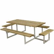 Basic bord/benkesett m/2 påbygninger – 260 cm – trykkimpregnert – 185813-1 ImportedDETAIL753