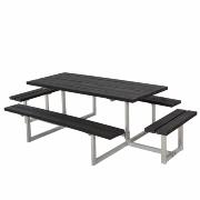 Basic bord/bänkset m/2 påbyggnadsdelar – 260 cm – RePlast – svart – 185813-25 ImportedDETAIL181
