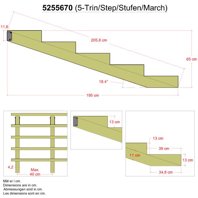 19º 5 Treppenwangen mit Beschlag – Stufentiefe 39 cm – 5255670 DETAIL80029