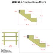 34,2° Holz-Treppenwangen 3-stufig mit Beschlag - Stufentiefe 25 cm - 5462260 DETAIL80032