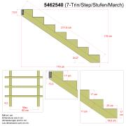 34,2° Holz-Treppenwangen 7-stufig mit Beschlag – Stufentiefe 25 cm – 5462540 DETAIL80042