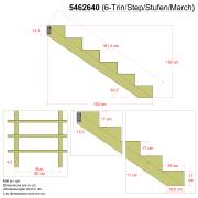 34,2° Holztreppenwangen 6 Stufen mit Beschlag – Stufentiefe 25 cm – 5462640 DETAIL80040