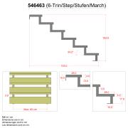 34,2° 6-stufige Treppenwangen mit Beschlag - Stufentiefe 28 cm - 546463 DETAIL79325
