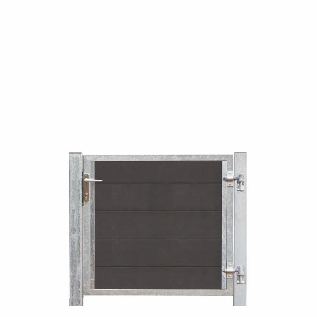 Futura Kompositgrind Högervänd 99×91 cm + 16 cm stålstolpar