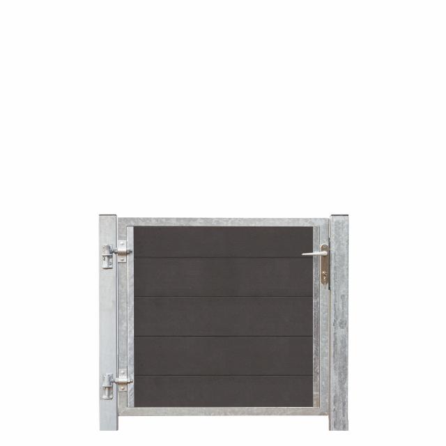 Futura Kompositgrind Vänstervänd 99×91 cm + 16 cm stålstolpar