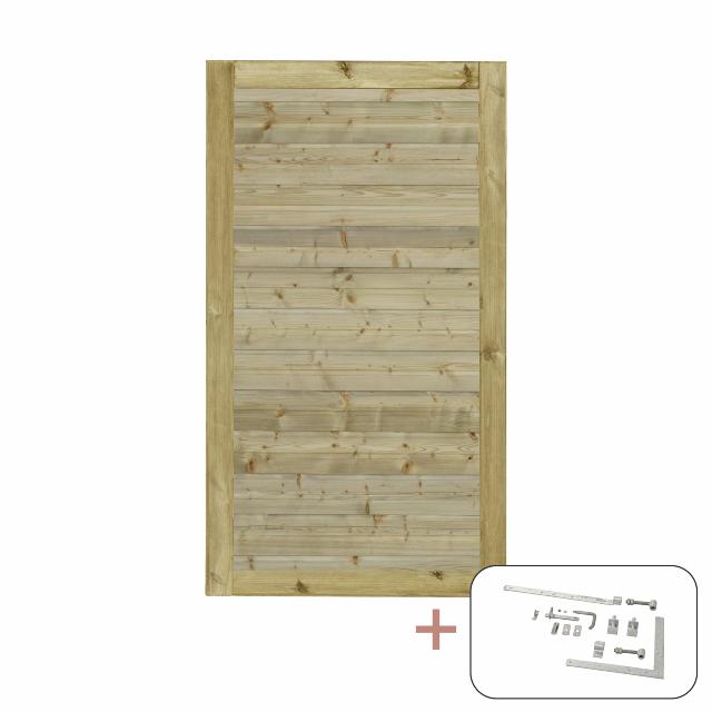 PLUS Plank - Enkelgrind inkl. beslag - 100×163 cm