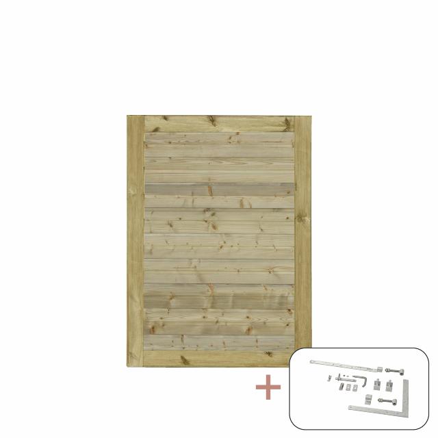 PLUS Plank - Enkelgrind inkl. beslag - 100×125 cm