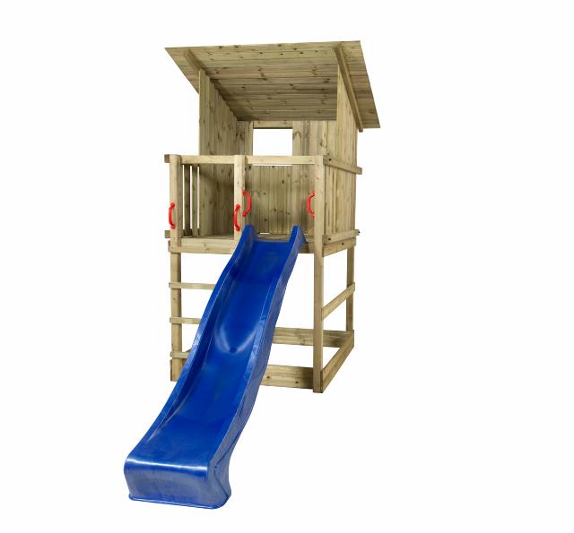 Play Spielturm m/Dach inkl. blauer Rutsche