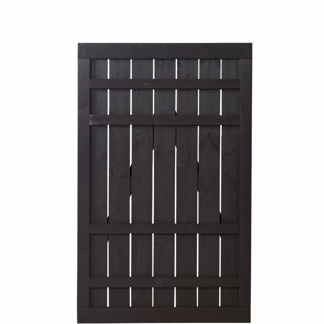 Rustik Einzeltor - Farbgr. schwarz - 100×158 cm 