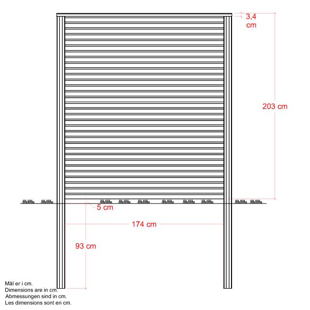 PLUS Plank profilgjerde - 174×203 cm - svart - PEFC - 27787-15 DETAIL81756