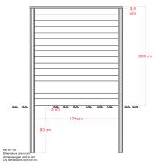 PLUS Klink profilgjerde - 174×203 cm - trykkimpregnert - PEFC - 27797-1 DETAIL81803