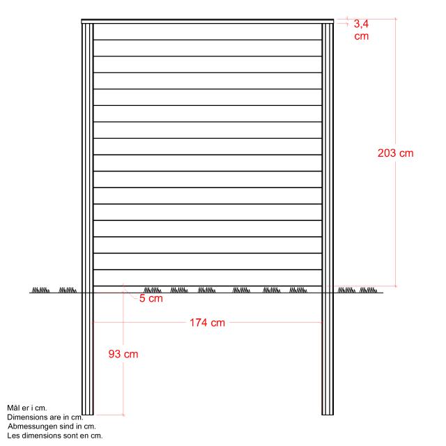 PLUS Klink profilgjerde - 174×203 cm - trykkimpregnert - PEFC - 27797-1 DETAIL81803