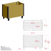 Cubic Living plantekasse m/hjul – ThermoWood® – 87×47×65,5 cm – 18354-4 DETAIL81154