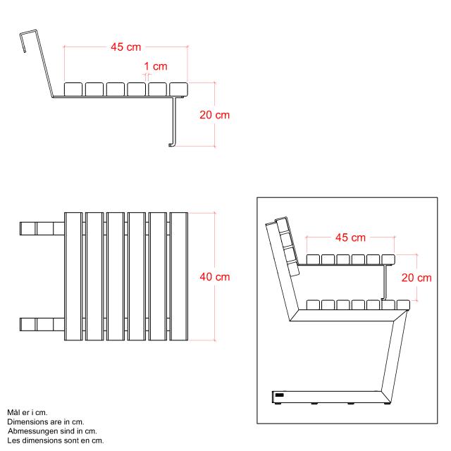 Relax hengebord – 40 cm – ThermoWood® – 19671-4 DETAIL81718