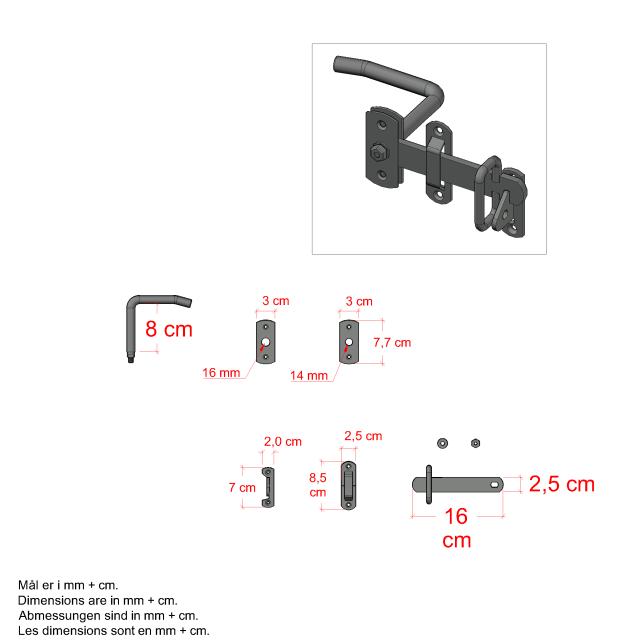 Torverschulß - 16 cm - 2442-1 DETAIL81352