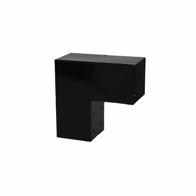 Cubic Eckbeschlag Einzel für 9x9 cm Pfosten - Schwarz